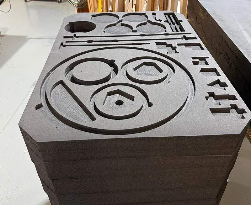 Rubber foam sheet material