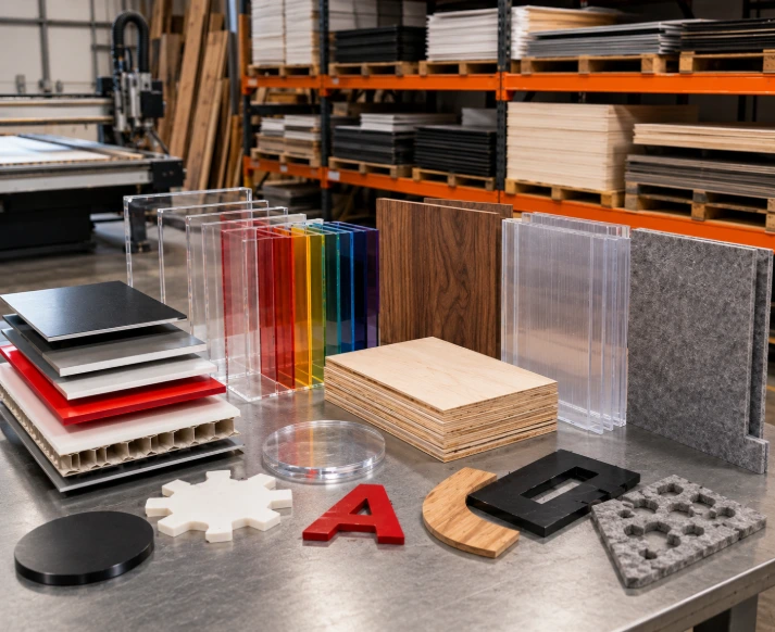 Acrylic sheet material available for custom fabrication at 865FabLab
