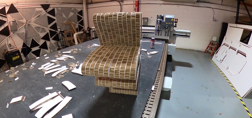 Custom suspended wave-shaped acoustic ceiling baffle