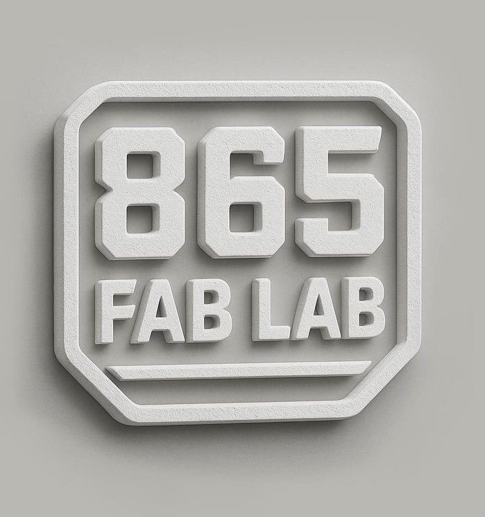 865FabLab custom fabrication shop logo